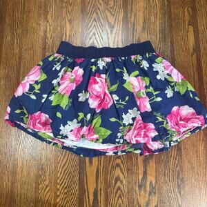 Hollister Women’s Y2K Floral Print Skirt Size L Pink Hibiscus with Lining